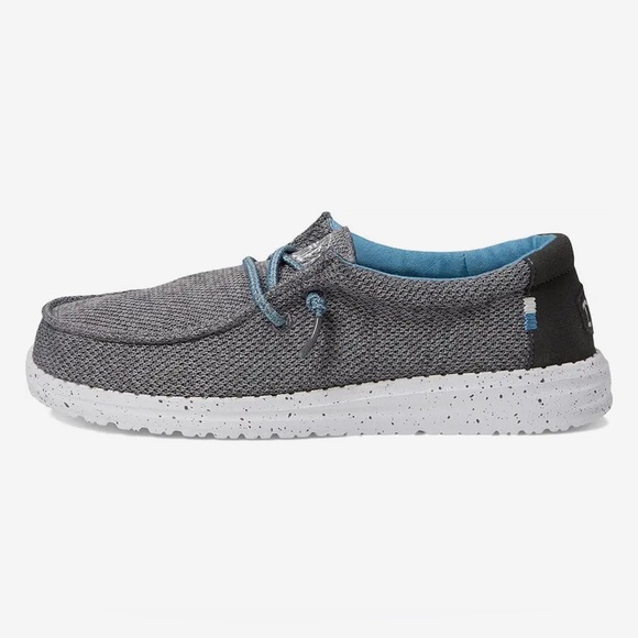 🌟EUC Kids Hey Dude Wally Sz 3 (grey/blue) - Picture 2 of 10